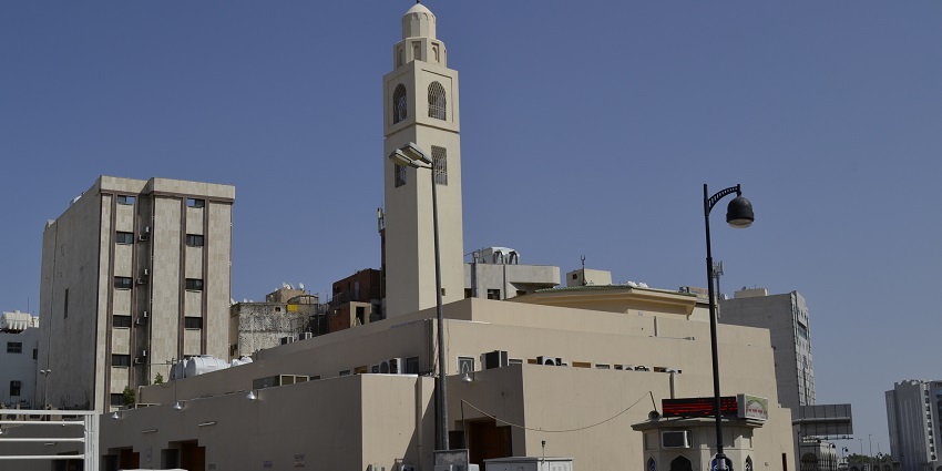 Revered mosque in Medina, known for its historical significance.