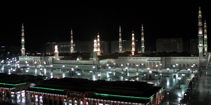 A view of Medina is one of the sacred cities of Islam, home to the Prophet’s Mosque.