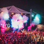 A view of a crowd enjoying their time in a performance at one of the many outdoor Miami music festivals