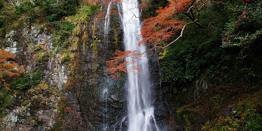 Japan tourist places include Minoo Falls, which showcase vibrant foliage and cascading waters.
