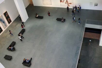 Exterior view of the MoMA Museum in New York City, featuring the modern design.