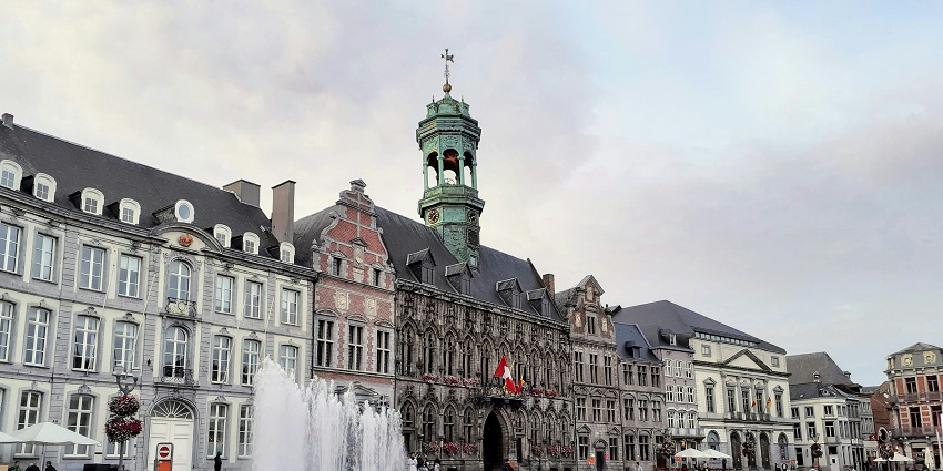 A mountainous scenic view in the city of Mons which is the French-speaking region.