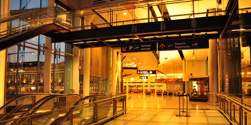 An image of the Montréal–Trudeau International Airport, one of the airports in Canada.