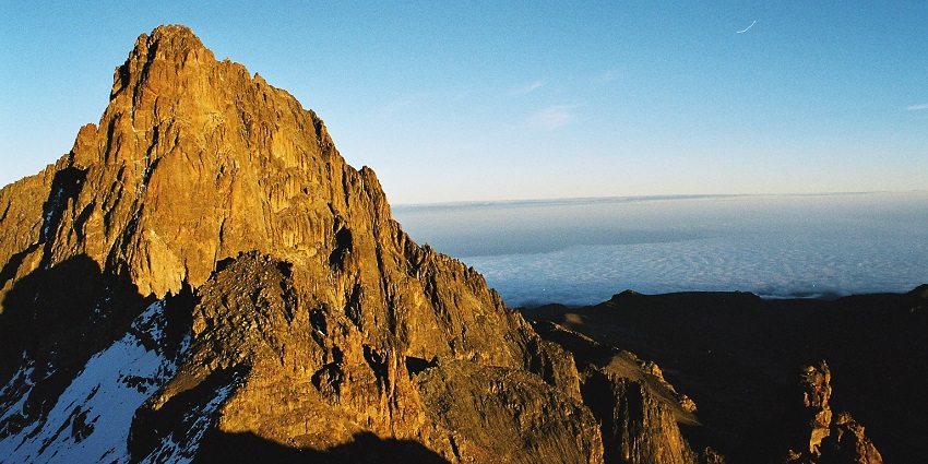 A panoramic view of the Mount Kenya National Park - one of the national parks in Kenya.