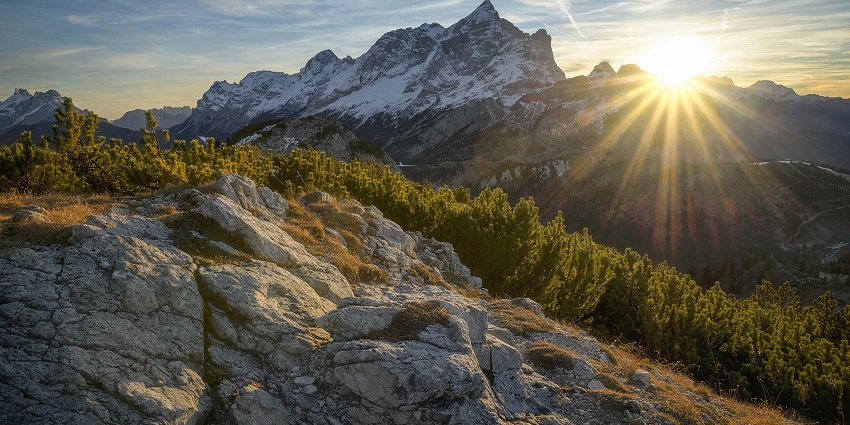 Image of snow covered mountain during sunrise - places to visit in Chakrata