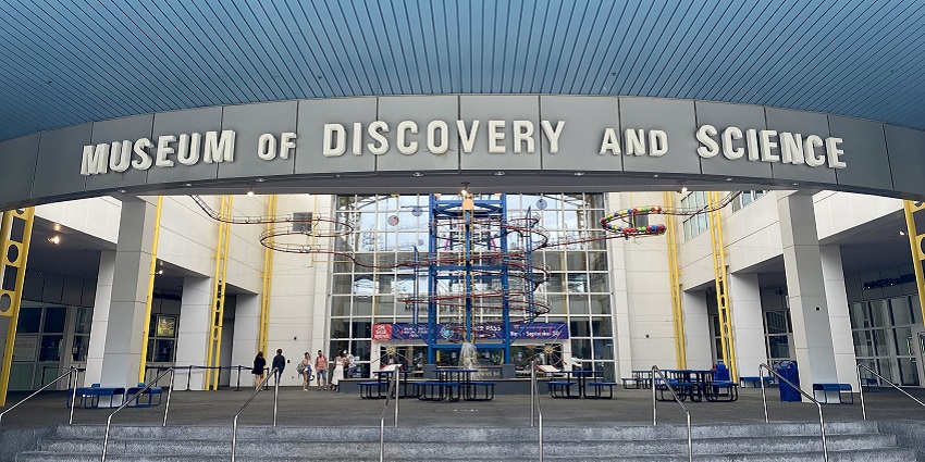 An image of the Museum of Discovery and Science, a popular place to visit .