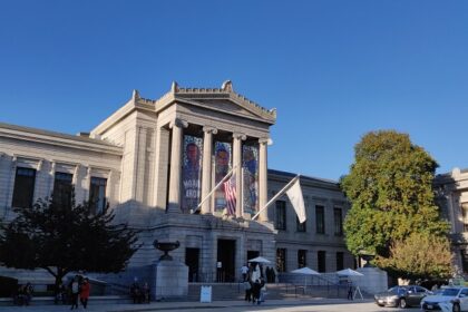 An image of the exterior view of the Museum of Fine Arts in Boston