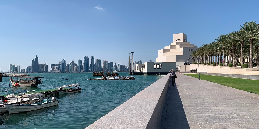 Pavement leading to the Islamic art museum.