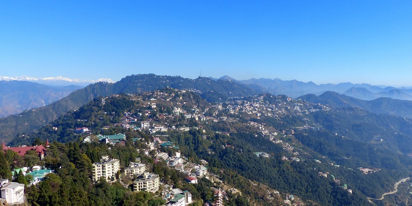 The picture of the beautiful Mussorie, a hill town located in Dehradun district, Uttarakhand