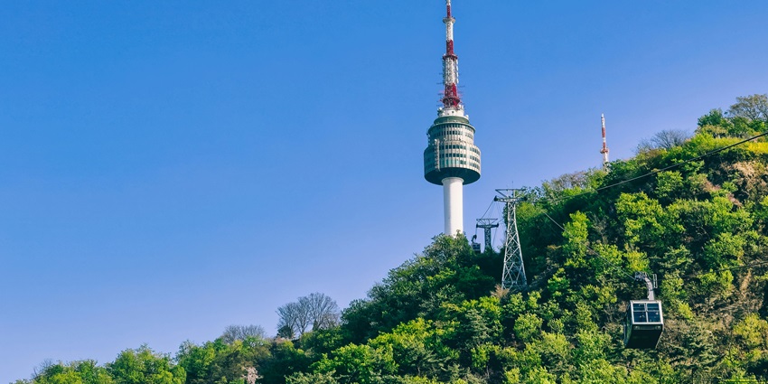 N Seoul Tower provides panoramic views of Seoul's skyline, among the famous places to visit in Seoul in March.