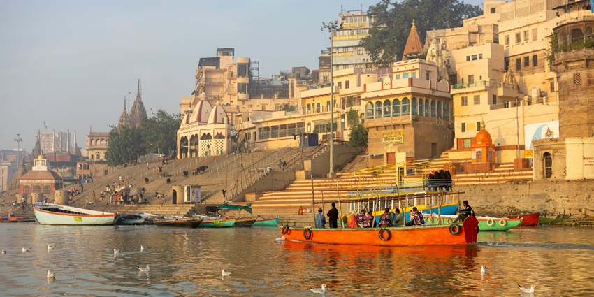 Exploring the Namo Ghat is one of the best places to visit in Varanasi at night.
