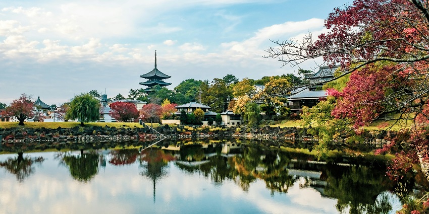 Also known as Heijō-kyō, is an ancient capital with historic temples and roaming deer.
