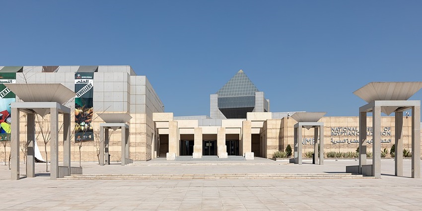 The main entrance of the National Museum represents the journey of Egypt’s history in Cairo.
