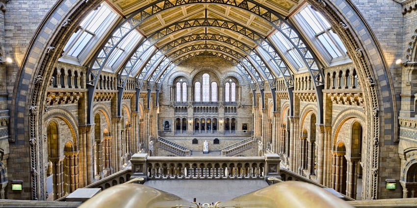 A view of the Natural History Museum, a famous place near Science Museum London.