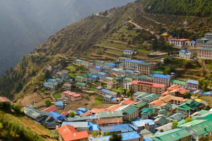 Image of a village near the mountain valleys in Nepal - Nepal Travel Guide