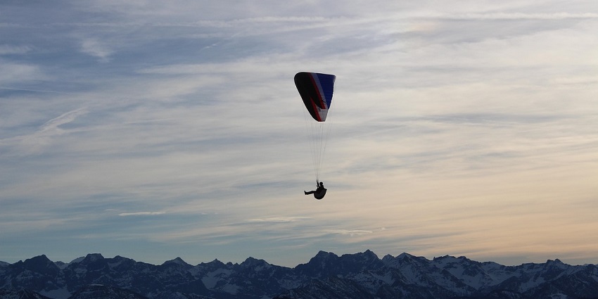 An image showing a person skydiving at a renowned and popular skydiving spot in London