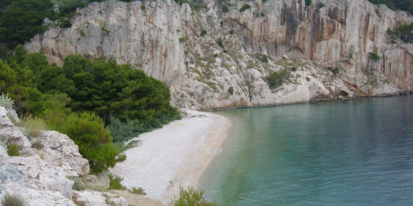 A picture of Nugal Beach in Makarska, which is one of the best Croatia Beaches.