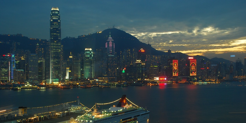 Image of the ship star cruise, decorated during the new year party in hong kong