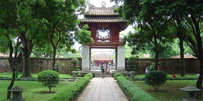 Scenic snapshot of the beautiful Hanoi Temple in the idyllic city of Hanoi in Vietnam