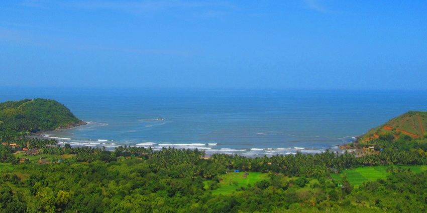 View of Kodalu beach or Kudle beach from Gokarna
