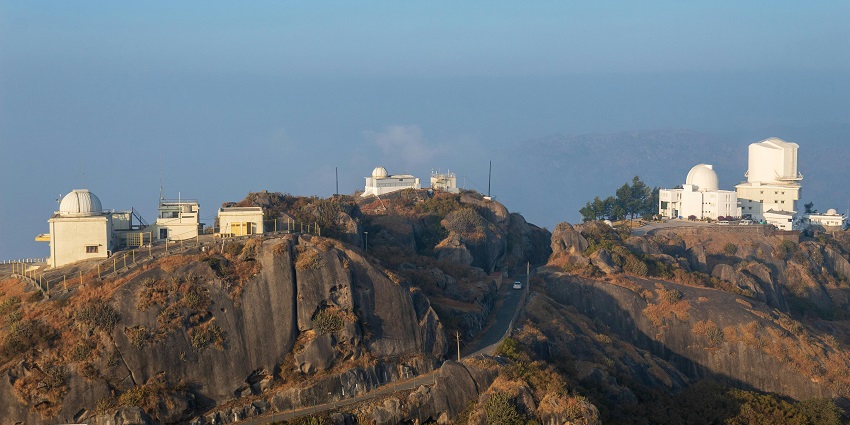 Beautiful panoramic view of the Mount abu and observatory made on it