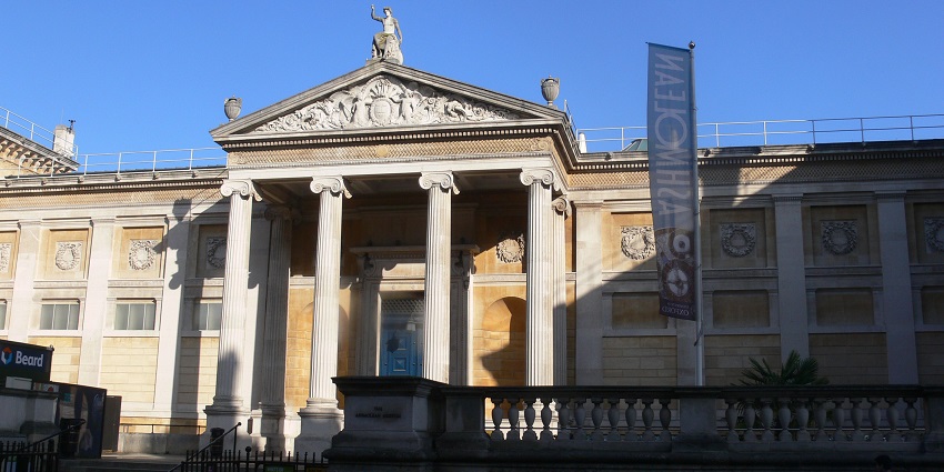 An image of the Ashmolean Museum, a famous tourist destination in England