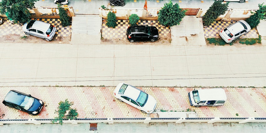 Car parking near the main destination.