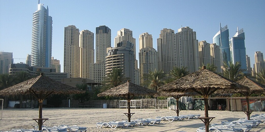 Beach of Habtoor Grand Resort Spa, as suggested by Dubai travel guide.