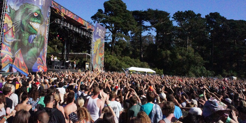 An image of the Outside Lands festival, one of the popular San Francisco Music Events.