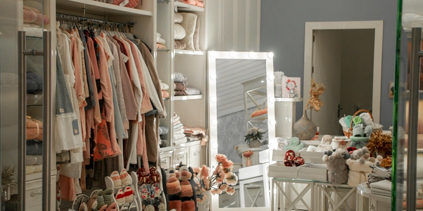 Image of a clothes hanging in a shop in the PVS mall, one of the best shopping malls in Meerut
