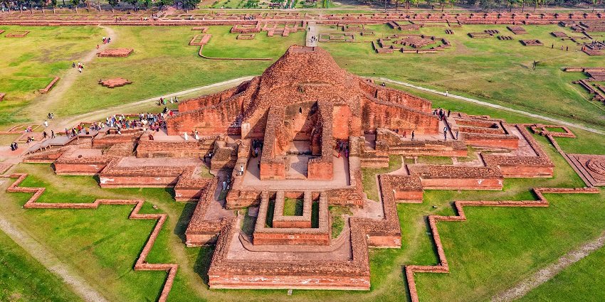 Ancient Buddhist monastery with historical ruins and archaeological significance.