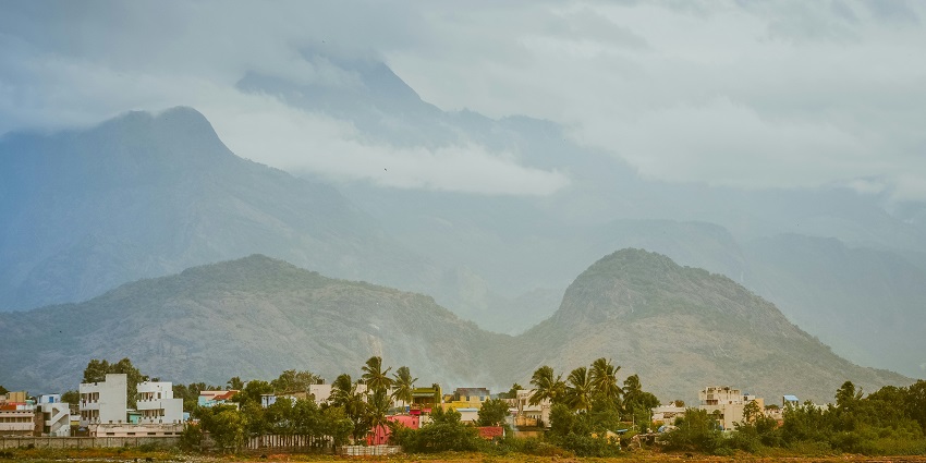  The way to the Palani Temple, a rugged stone structure that invokes spirituality.