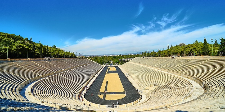Image of the The Panathenaic Stadium of Athens in Greece