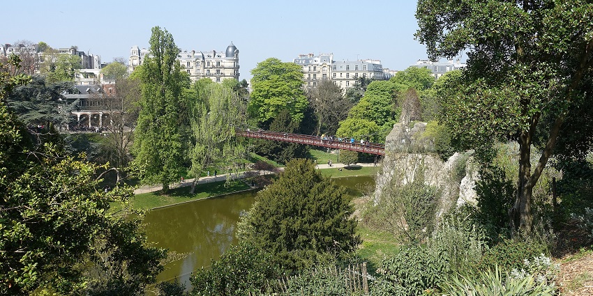 Parc des Buttes-Chaumont is Paris's the most picturesque park, in the 19th arrondissement.