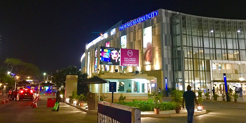 Large shopping malls in Chennai offering shopping, dining, and leisure activities.