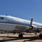 Exterior view of the Pima Air and Space Museum, showcasing various aircraft on display.