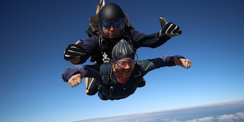 A picture of adventures skydiving in Prague and experiencing the thrill of freefall.