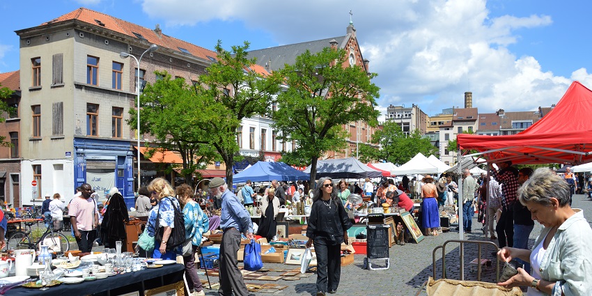 The bustling du jeu de Balle market is one of the best places to visit in Brussels