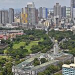 Aerial view of the capital city offering a look at the places to visit in Manila.