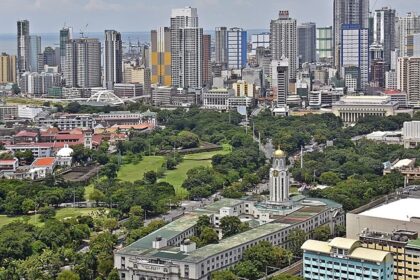 Aerial view of the capital city offering a look at the places to visit in Manila.