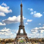 An iconic view of the Eiffel Tower which is one of the best places to visit in Paris.