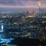 The aerial view of the city of Tapei, one of the popular places to visit in Taiwan in January