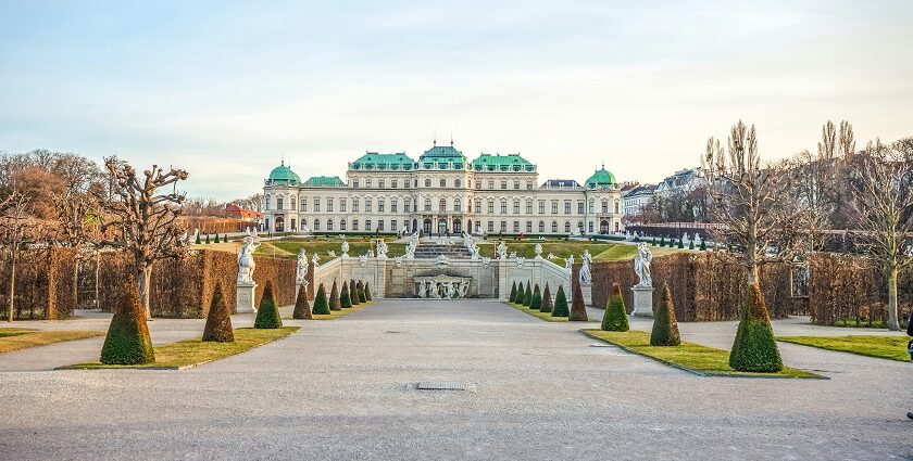 A vibrant view of Vienna's parks and gardens in spring, showcasing blooming flowers.