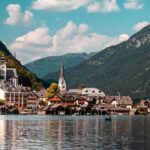 A beautiful scenic view of Austria in the winter making it look chilling and calming.