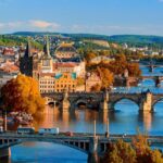 Panoramic view of Prague featuring iconic landmarks, a must-see among places to visit in Prague.