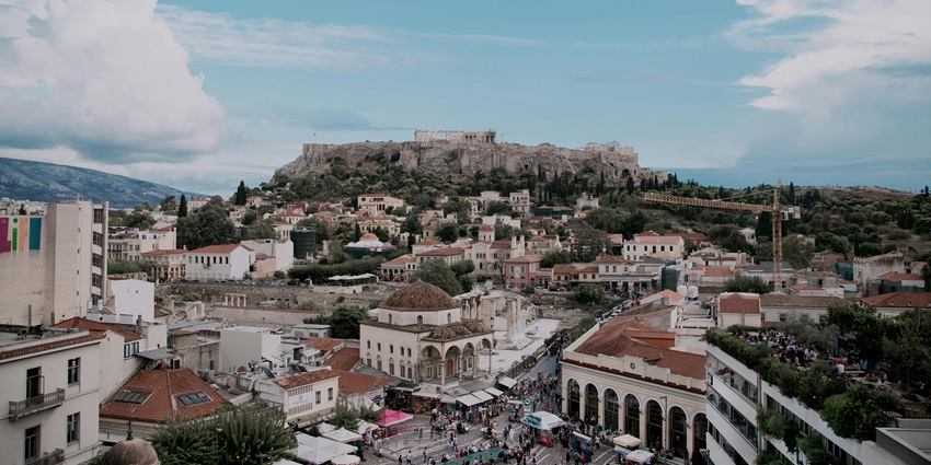 Image of the scenic Plaka in the great historic city of Athena