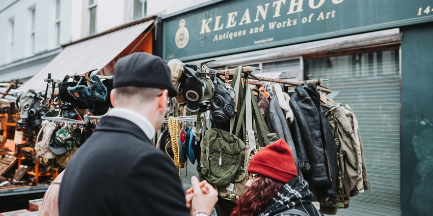 An Image of people shopping in one of the most famous shopping places in London.