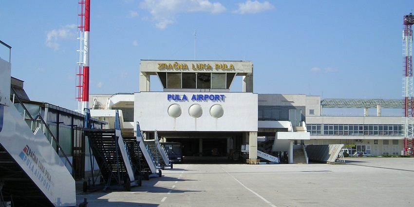 Pula Airport, in the northeastern part of Croatia, commonly known as Istria.