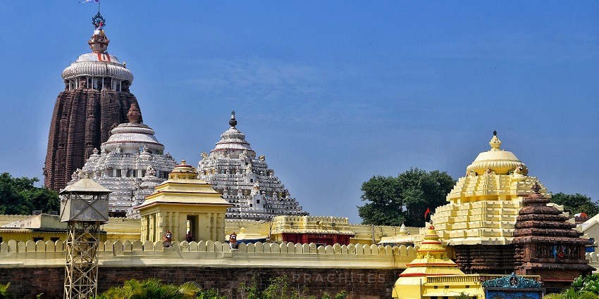 Temple flag waves at the top of the beautiful Sikhar of Jagannath Temple, as suggested in the Odisha travel guide.