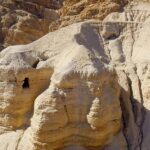 Ancient Qumran Caves, site of Dead Sea Scrolls discovery.